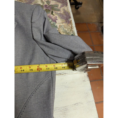 Antonio Melani Grey Tailored Blazer Pick Stitch Professional Workwear Size 6