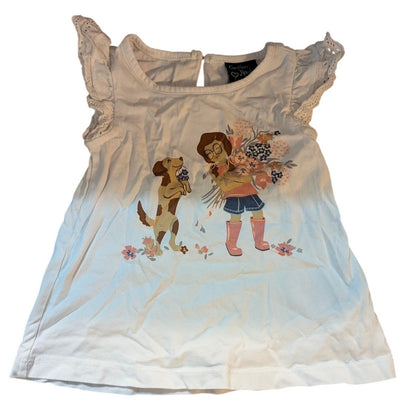 Cynthia Rowley Baby Girls White Eyelet Flutter Sleeve Top 18M NEW