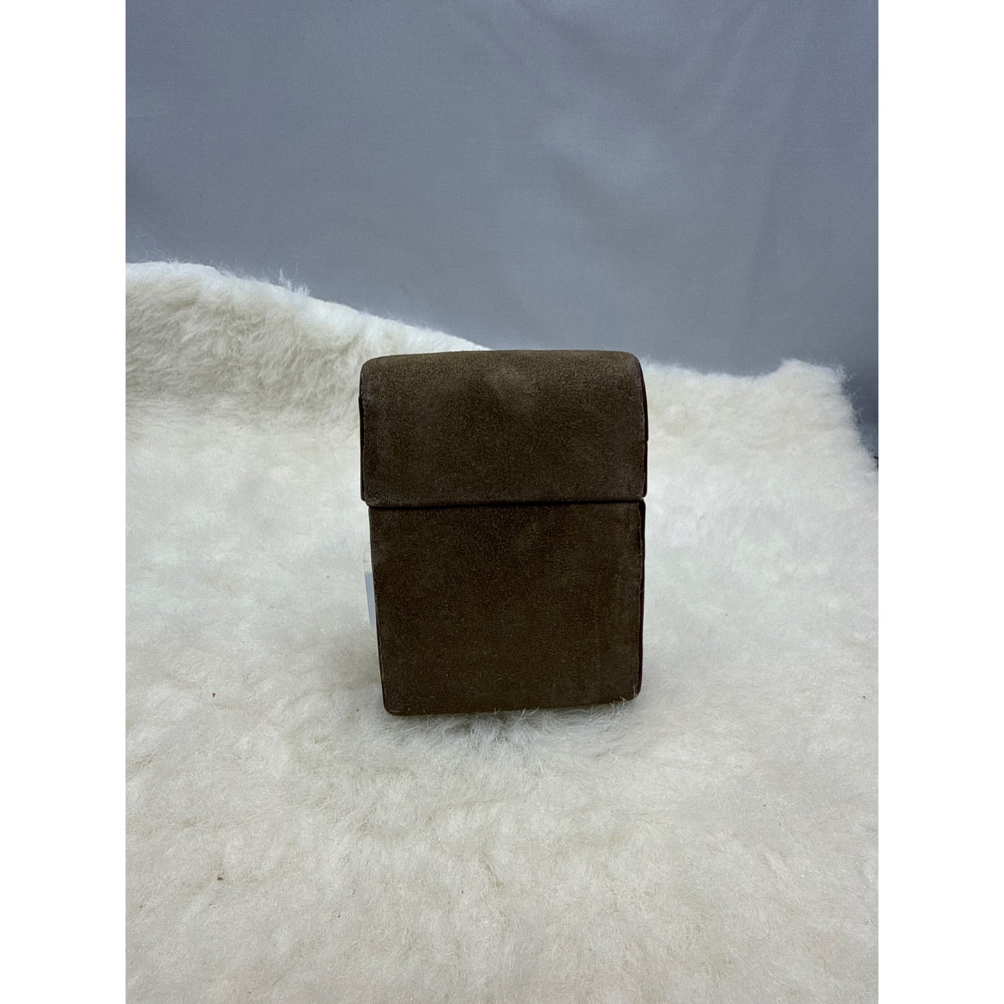 Vintage Skin and faux Leather Short Cigarette Stash card Case 3.5" Flip Top