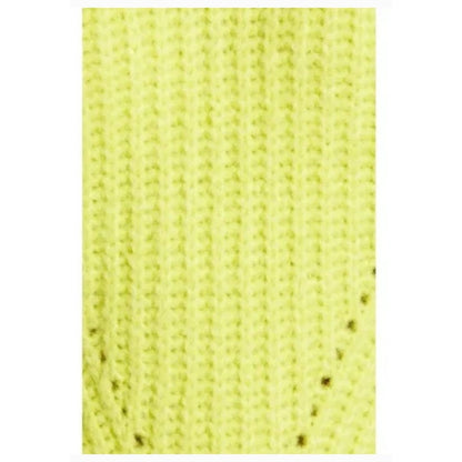 COTTON EMPORIUM Open Stitch Sweater Size MEDIUM NEW CASUAL KNIT NEON YELLOW