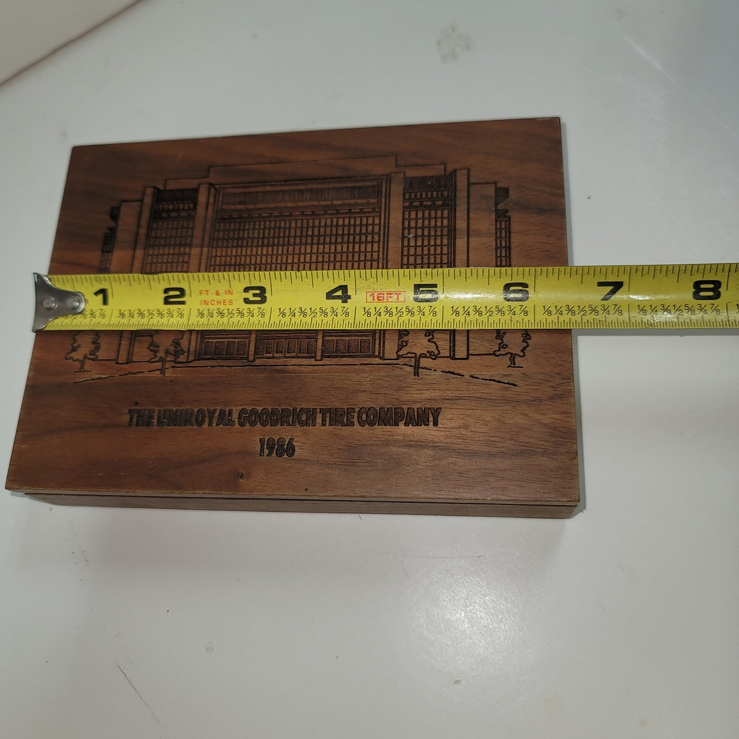 The Uniroyal Goodrich Tire Company Building 1986 playing cards souvenir box
