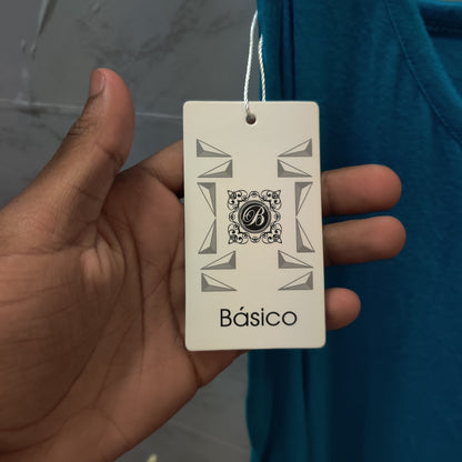 Básico Teal Crisscross Strappy Tank Top Casual Summer Sleeveless Basic Small