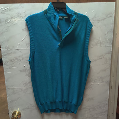 Bobby Jones Lot of 2 MEDIUM Premium Knit Golf Sweater Vests – Teal & Green (NWT)