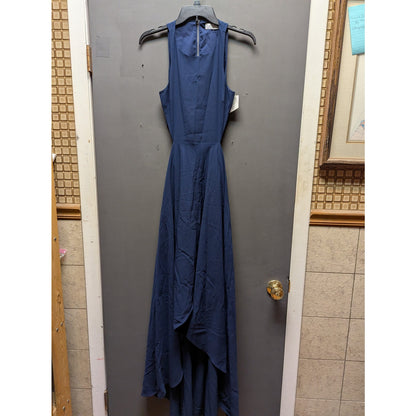 Ali & Jay Blue Sleeveless Asymmetrical High Low Midi Dress Women Extra Small NWT