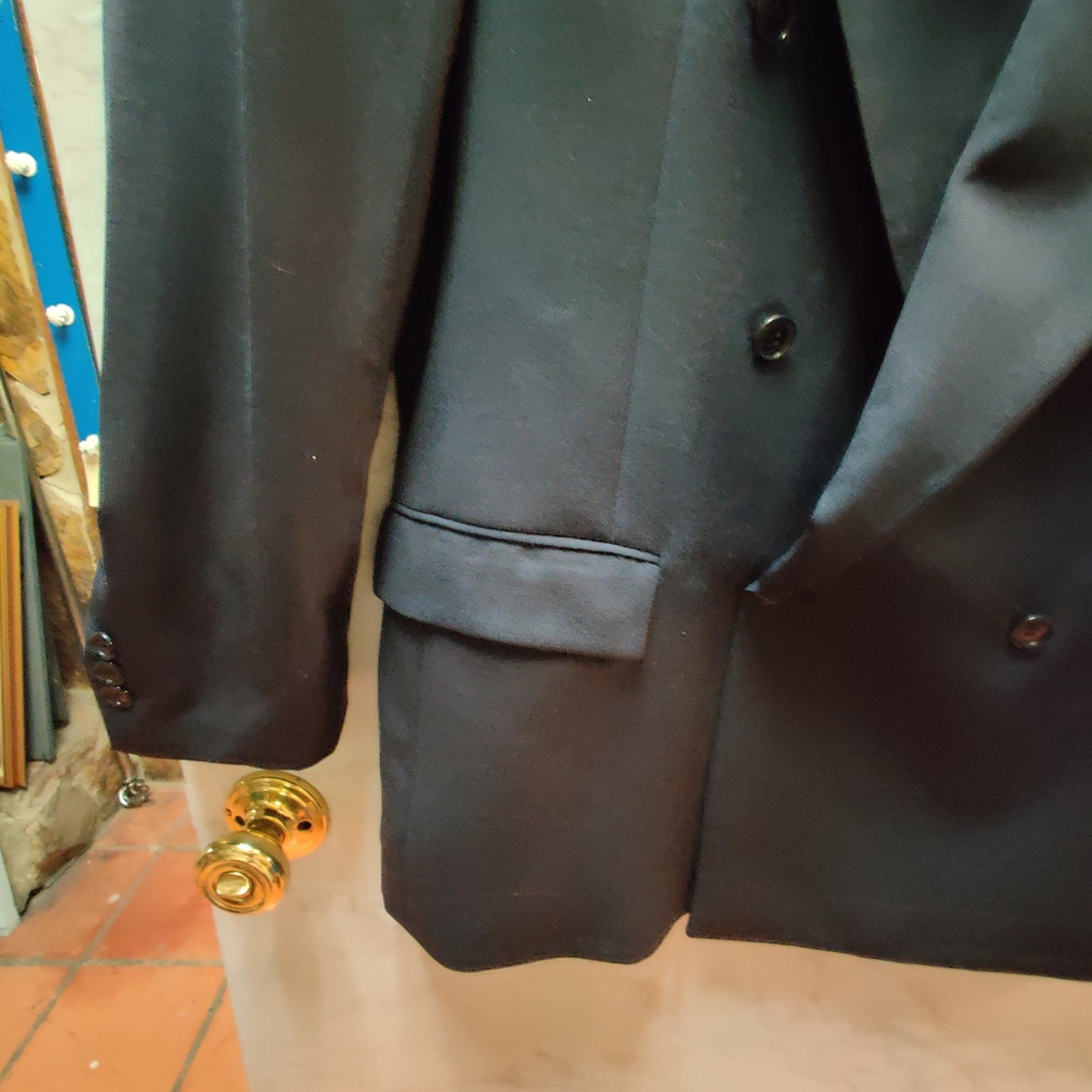 Vintage Pierre Cardin Double Breasted Wool Suit Jacket Blazer Large or 42Regular