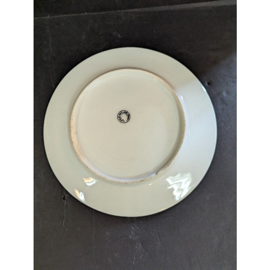 Vintage Haviland Salad Plate Pink Blue Green Plum Blossom  Floral Flower Branch