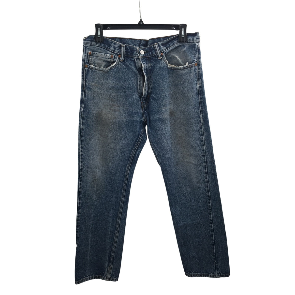 Levi's 505 Vintage Straight Fit 36" x 32" Pants Trouser 12" Rise Blue Jean Denim