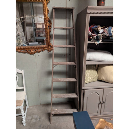 Secondhand Sandies; Old wooden one piece quilt blanket ladder. Decor