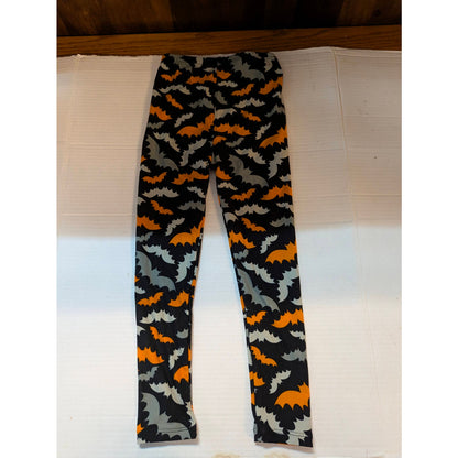 Nordstrom Girls Black Halloween Bat Print Leggings Medium