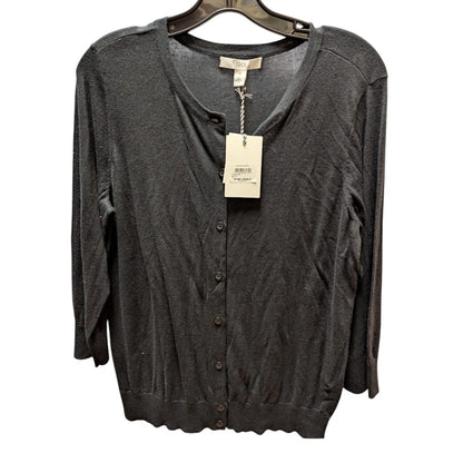 Nordstrom 1901 black lightweight Size Medium cardigan button up 3/4 sleeve NEW