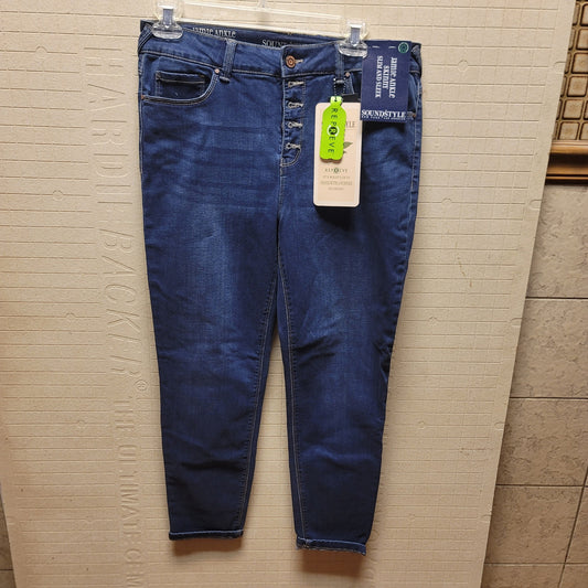 Soundstyle Womens Jamie Ankle Skinny Jeans 12/31 slim and sleek New button fly