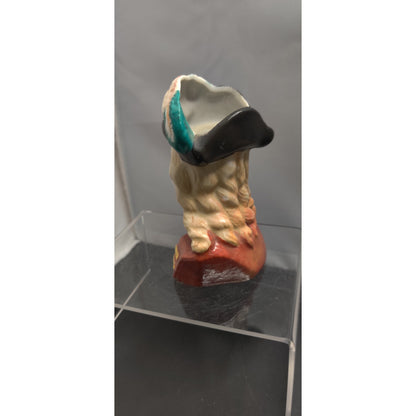 Vintage 1950s Colonial General Soldier HeadVase Planter Figurine Kitsch Regal