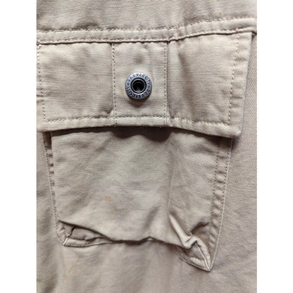 Roundtree & Yorke Outdoors Mens XL Tan Quilted Lined Utility Jacket Chore Coat