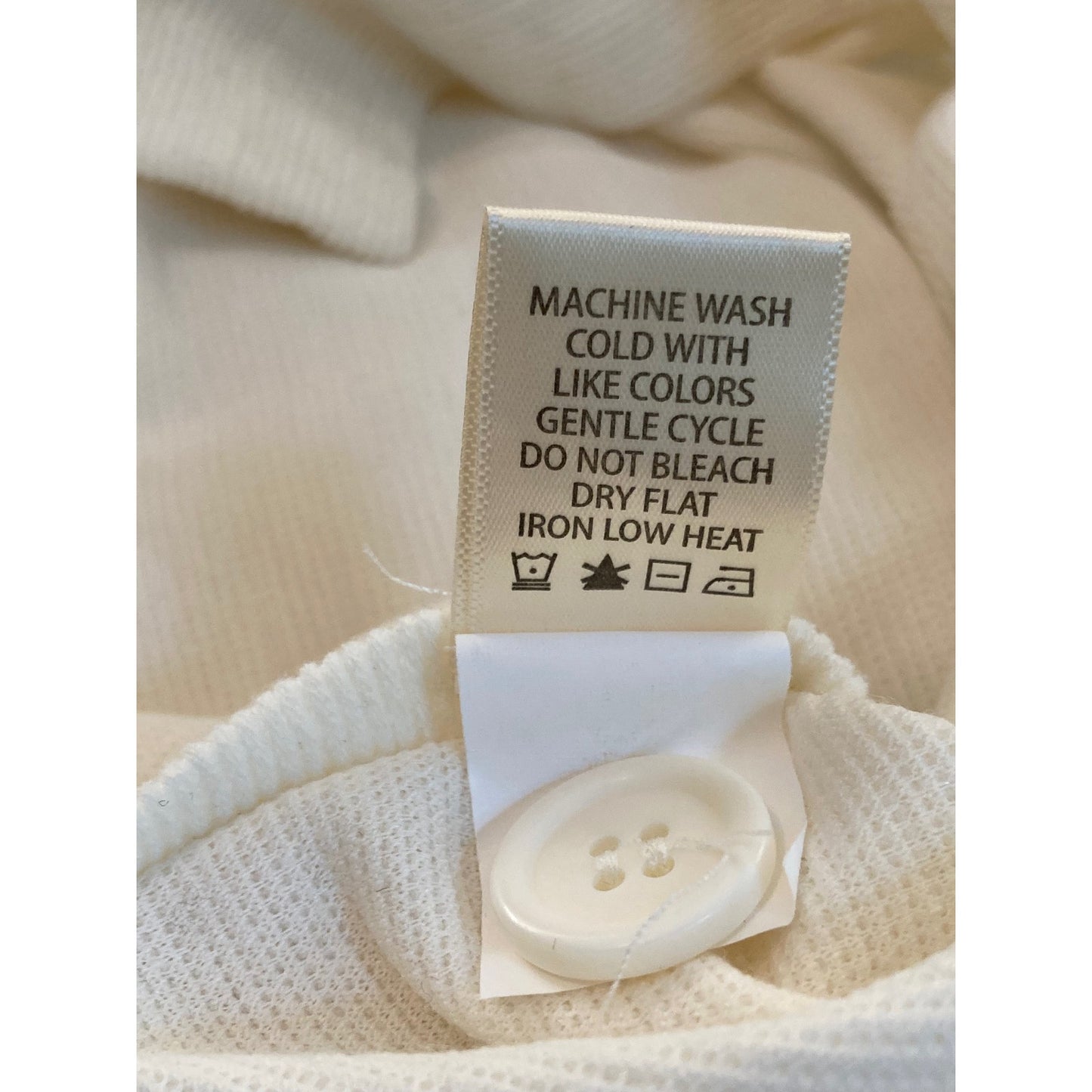 Max Studio Button Shoulder Mock Neck Pullover Top Sz XL/Extra Large in Cream NWT