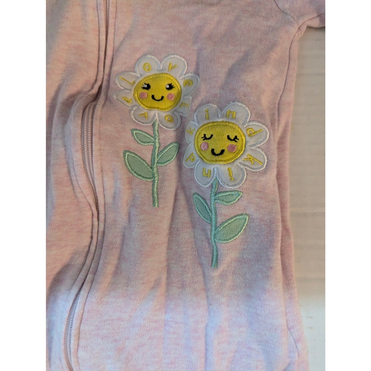 Koala Baby Pink Daisy Sleeper Pajama One-Piece - Size 18M
