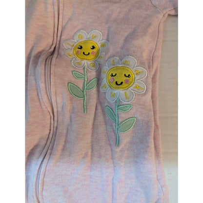 Koala Baby Pink Daisy Sleeper Pajama One-Piece - Size 18M