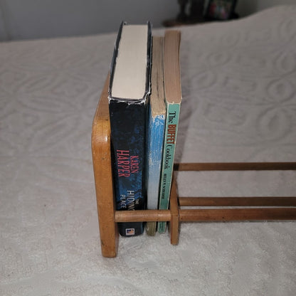Napa Valley Box Co Wood Adjustable Book CD DVD Holder Rack 19"