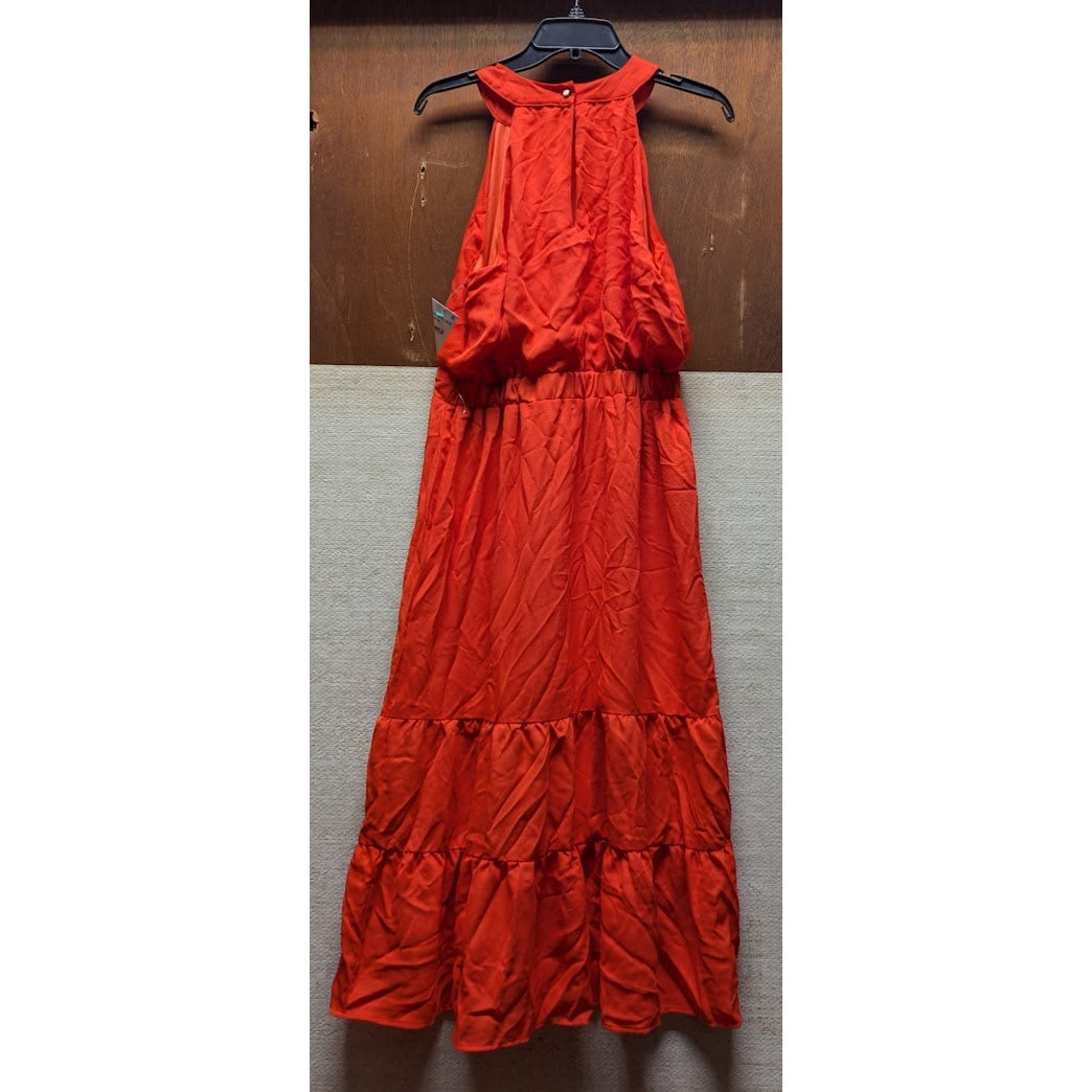 NSR Women's Halter Maxi Dress Size Large Summer Tiered Summer Spring NEW