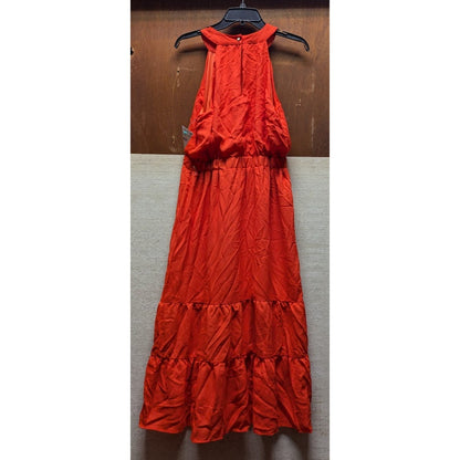NSR Women's Halter Maxi Dress Size Large Summer Tiered Summer Spring NEW