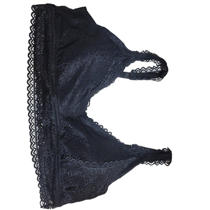 Jessica Simpson Black Lace Bra Size 3x stretch fabric removable padding NEW
