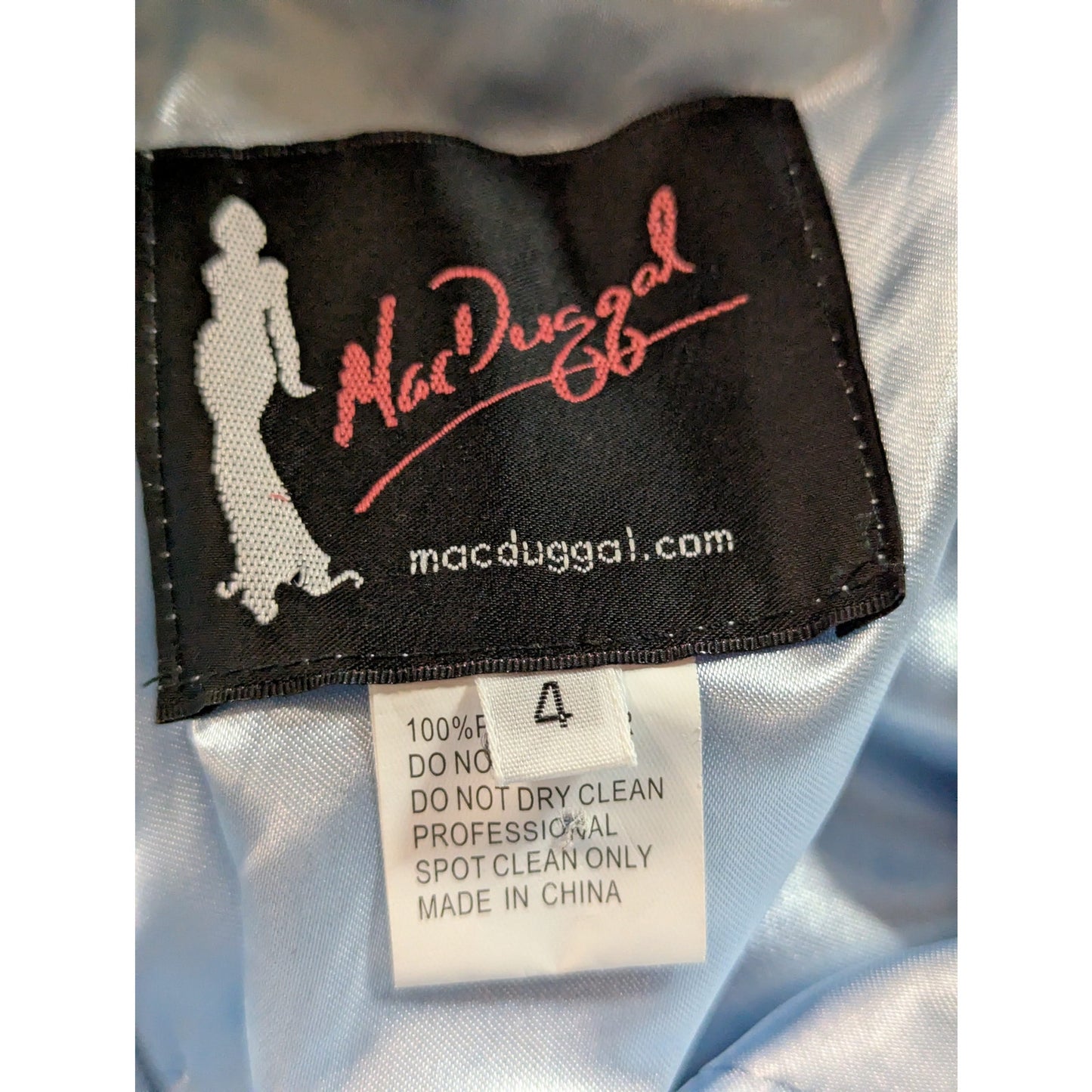 Mac Duggal Light Blue Beaded Halter Neck Prom Pageant Maxi Gown 4