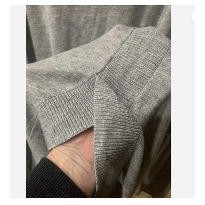 Caslon Women’s Long Sleeve Cowl Neck Sweater Ribbed Sides Light Gray Size 2X NEW