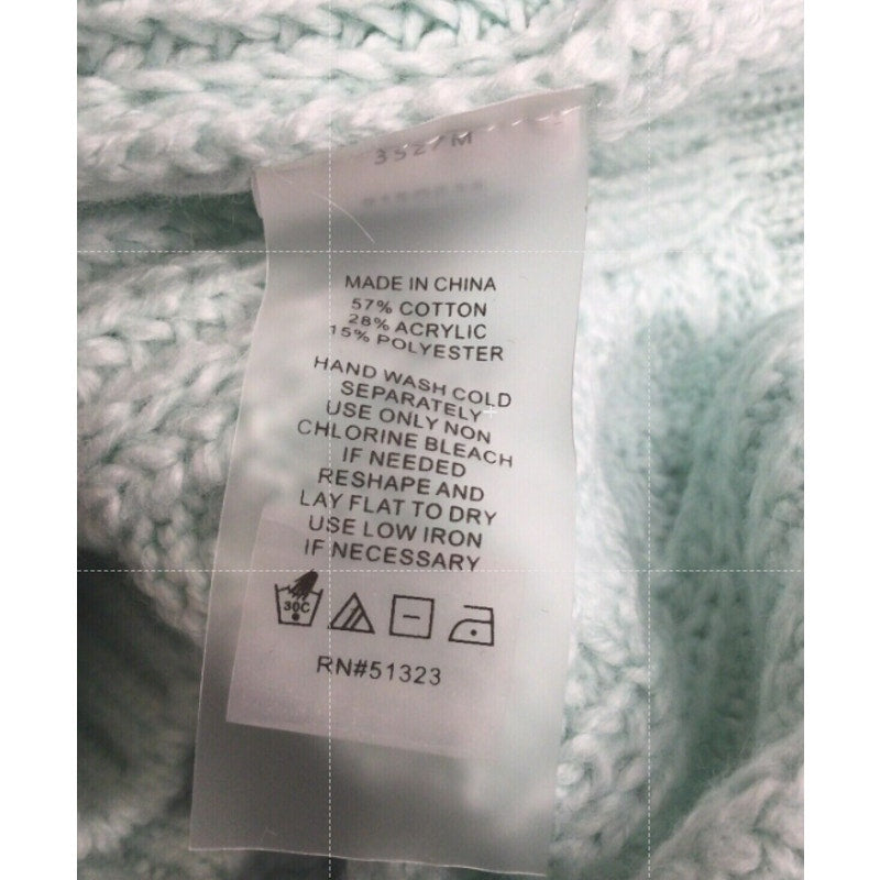 NWT Vince Camuto Cable Knit Mock Neck Sweater Sz XL/Extra Large Sea Mist
