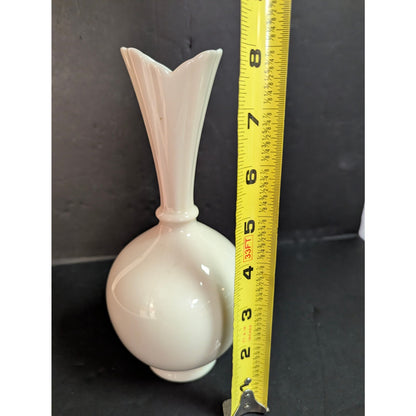 Vintage Lenox Bud Vase 7.5 " Cream Ivory Porcelain Fluted Trumpet Classic