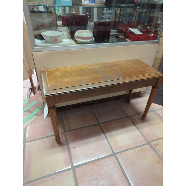 Secondhand Sandies: Piano wood bench with storage spindle legs