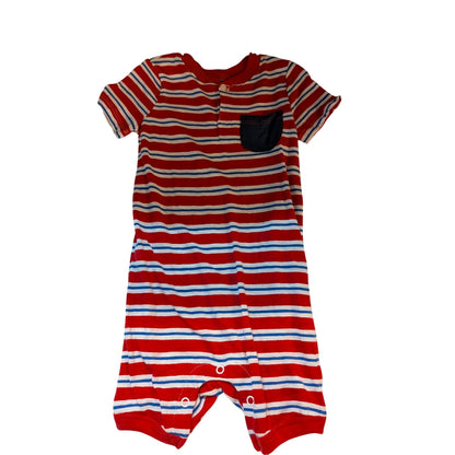 NWT Joe Fresh Baby Striped Short-Sleeve Romper (Size 18–24M)