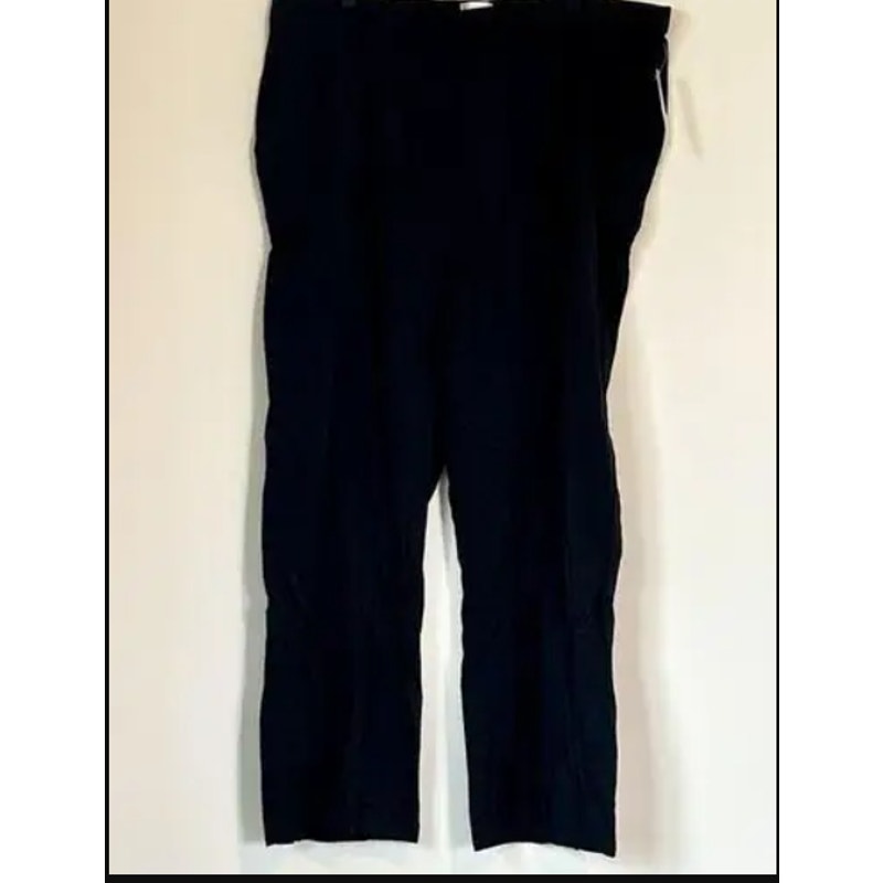Abound New Black Pull-On Pants lightweight Career medium pockets elastic waist