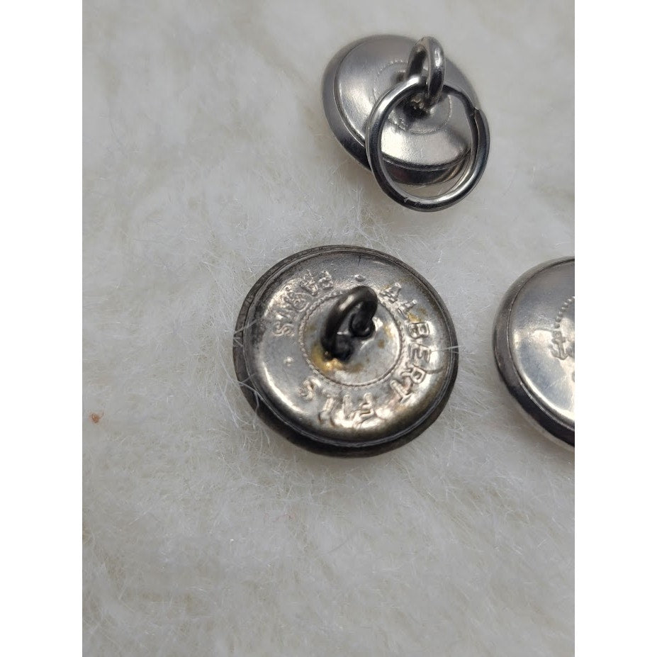 Lot of 6 Antique French Flaming Grenade Buttons Gendarmerie & National Guard