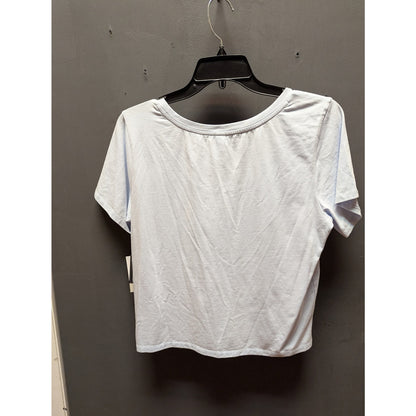 BP. blue casual Blouse crop top short sleeve casual T-shirt Tee short sleeve 1X