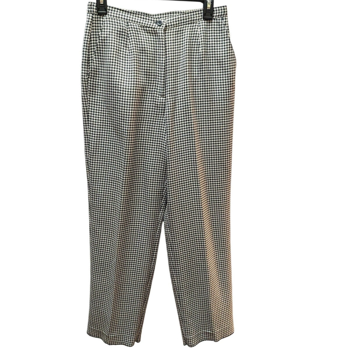 Vintage y2k Joan Leslie Classics Houndstooth Pleated Trousers High Rise Pants 8P