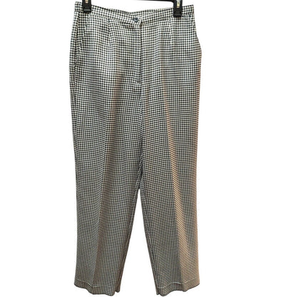 Vintage y2k Joan Leslie Classics Houndstooth Pleated Trousers High Rise Pants 8P