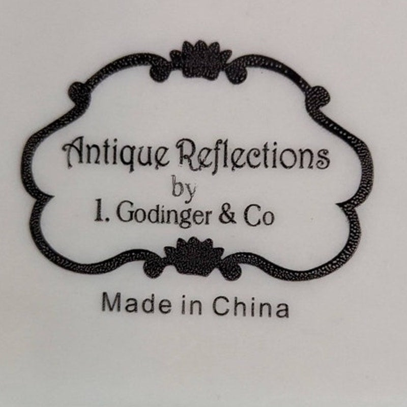 Godinger Antique Reflections White Ceramic Reticulated Oval Platter