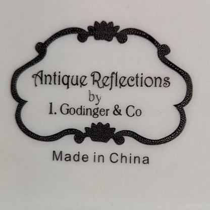 Godinger Antique Reflections White Ceramic Reticulated Oval Platter