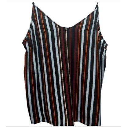 Halogen Womens V-Neck Camisole Multi Stripe Career Top Dressy Spaghetti Strap XS