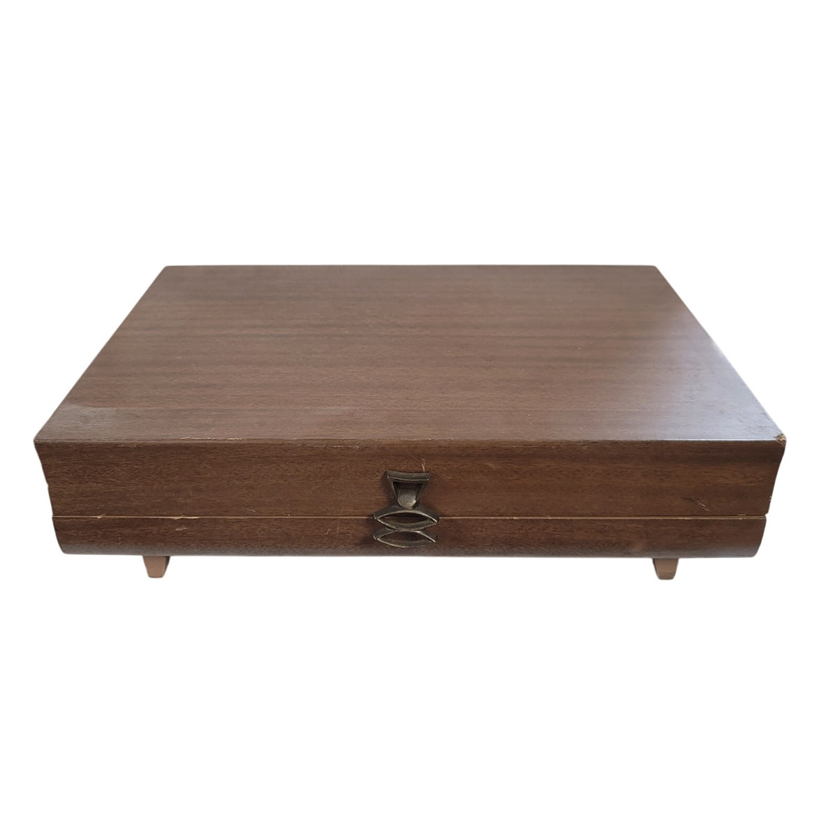 Mcm Gaiety Silverplate 1961 Rogers & Sons I/S Flatware Service Wood Storage Box