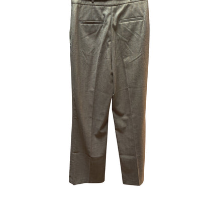 Antonio Melani Pleated Trousers NWT 2 High Waist Wide Leg Tan Pinstripe Pants