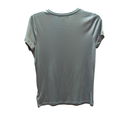 Lauren Ralph Lauren Light Blue Beaded Crest T-Shirt Small Short Sleeve Top Y2K