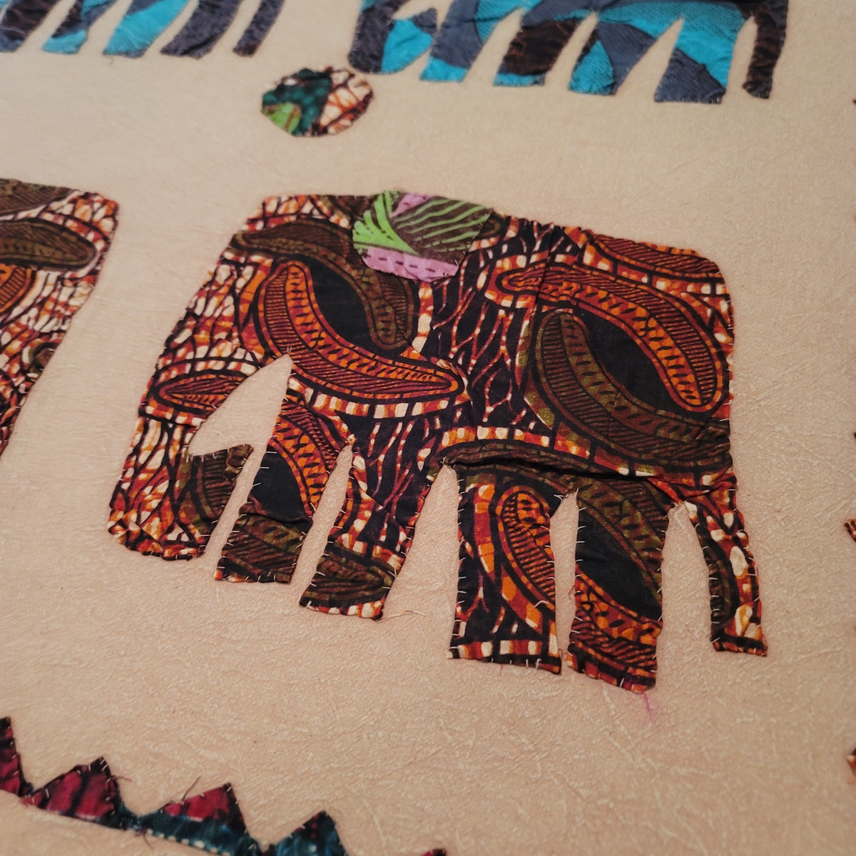 Boho elephant tiedye Hand sewn queen full blanket coverlet lightweight bedspread