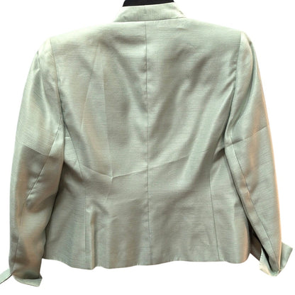 Le Suit Essentials Mint Green Shimmer Blazer Size 4P Core Professional Jacket