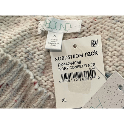 NWT Abound Weekender Pullover V-Neck Sweater Sz XL/Extra Large in Ivory Confetti