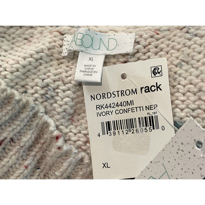 NWT Abound Weekender Pullover V-Neck Sweater Sz XL/Extra Large in Ivory Confetti