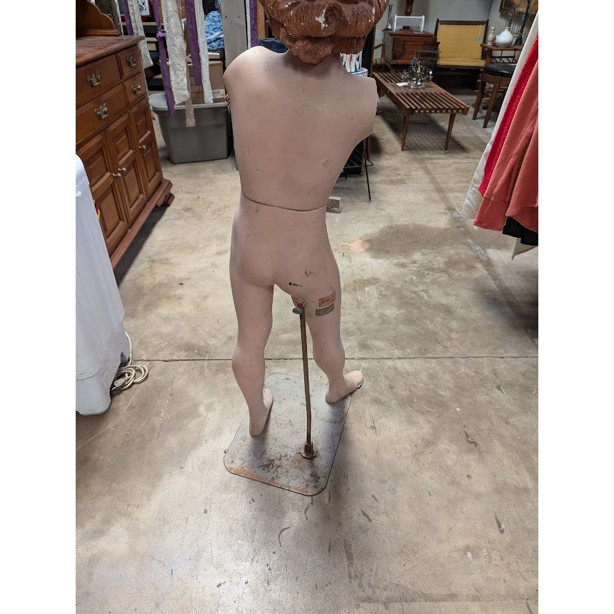 SPRITELY KID vintage GIRL mannequin with stand NO Arms 40's Victory roll Hairdo