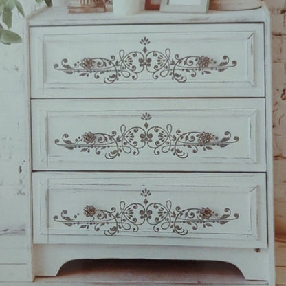 Redesign with Prima Ornate Scroll Furniture Stencil 8 X 22 Shabby Chic DIY Craft