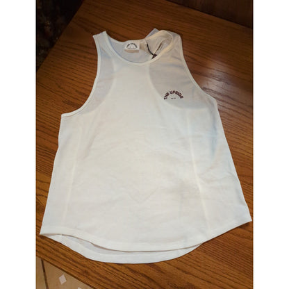 .The Upside White Ribbed Knit Athletic Tank Top Size Large NEW activewear