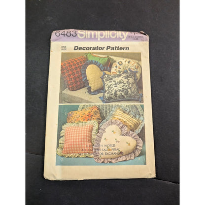 Vintage Pattern Sewing Crafts Hobby Simplicity 6483 One Size
