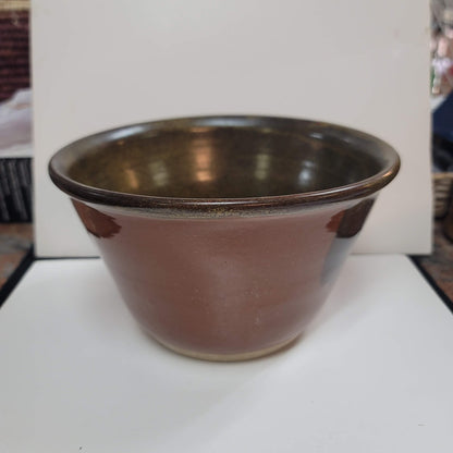 Stuidio Art Pottery Bowl Signed Earthtones Clay Signed MONTE rimmed top